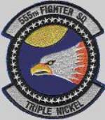 555th Fighter Squadron USAFE patch crest badge Aviano Air Base Italy