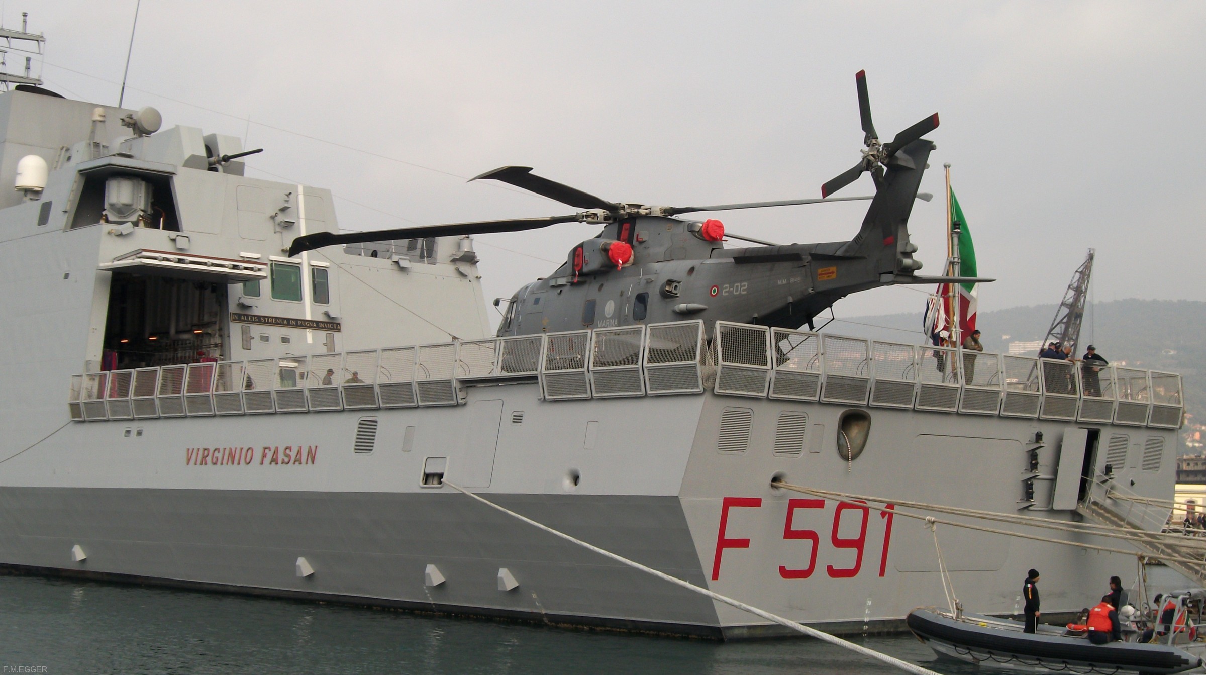 f-591 virginio fasan fremm bergamini class frigate italian navy marine militare 08 agusta westland sh-101 eh101 helicopter