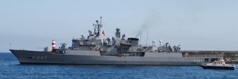tcg kemalreis f 247 frigate turkish navy snmg-2 nato ponta delgada azores
