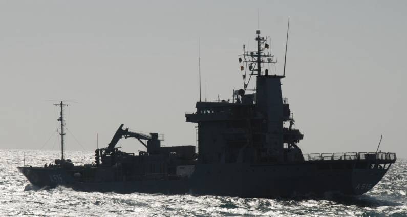 a-515 fgs main elbe class submarine tender german navy ponta delgada azores