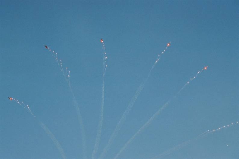Patrouille Suisse - grande finale with flares