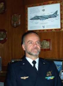 paolo treu capitano captain its giuseppe garibaldi aircraft carrier italian navy admiral