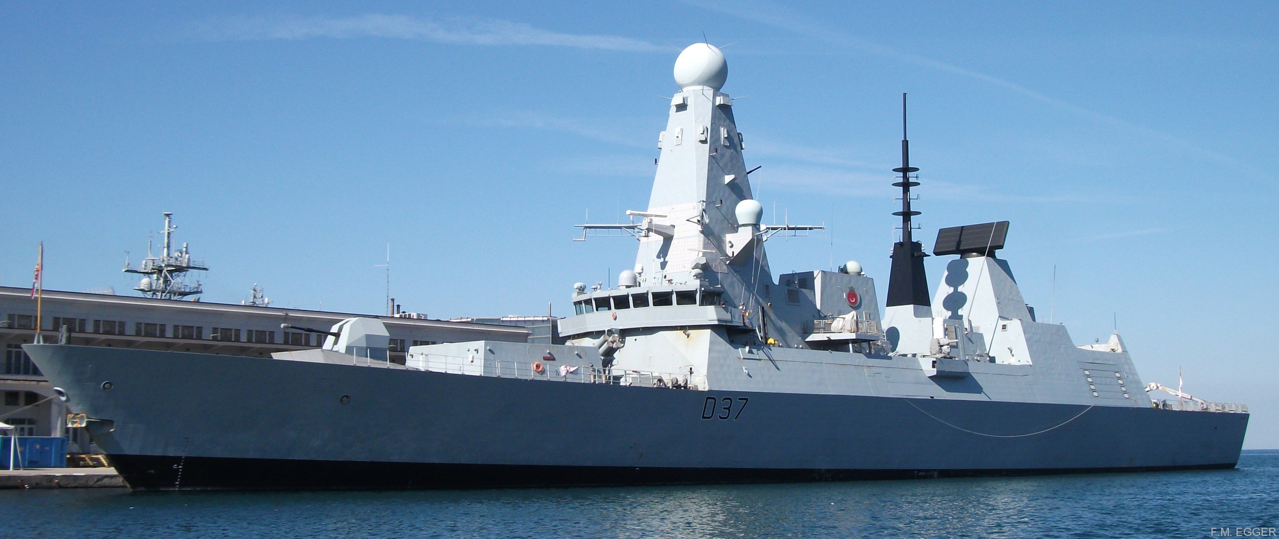 hms duncan d-37 type 45 daring class guided missile destroyer royal navy nato snmg-2 trieste 02
