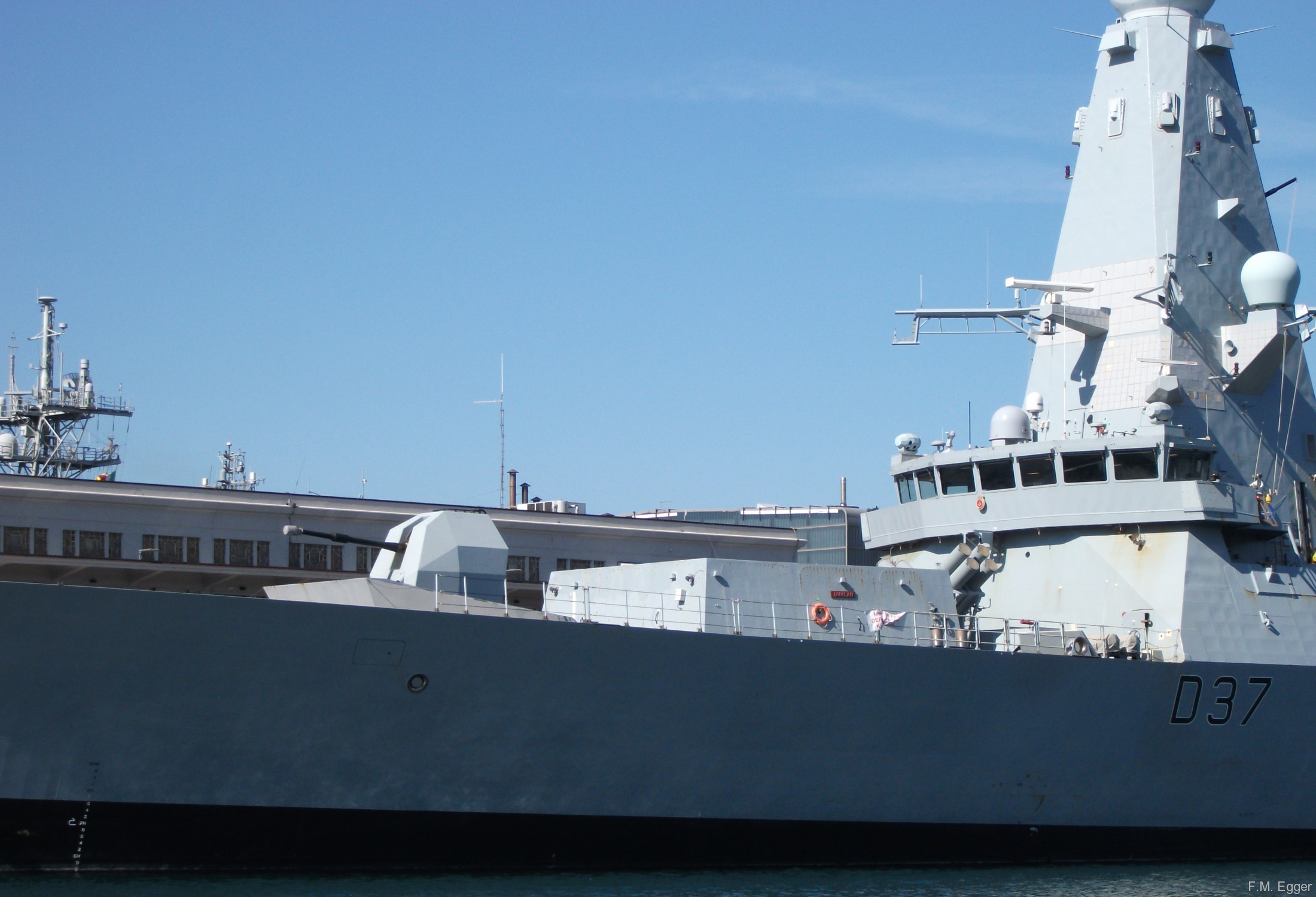 hms duncan d-37 type 45 daring class guided missile destroyer royal navy nato snmg-2 trieste 04