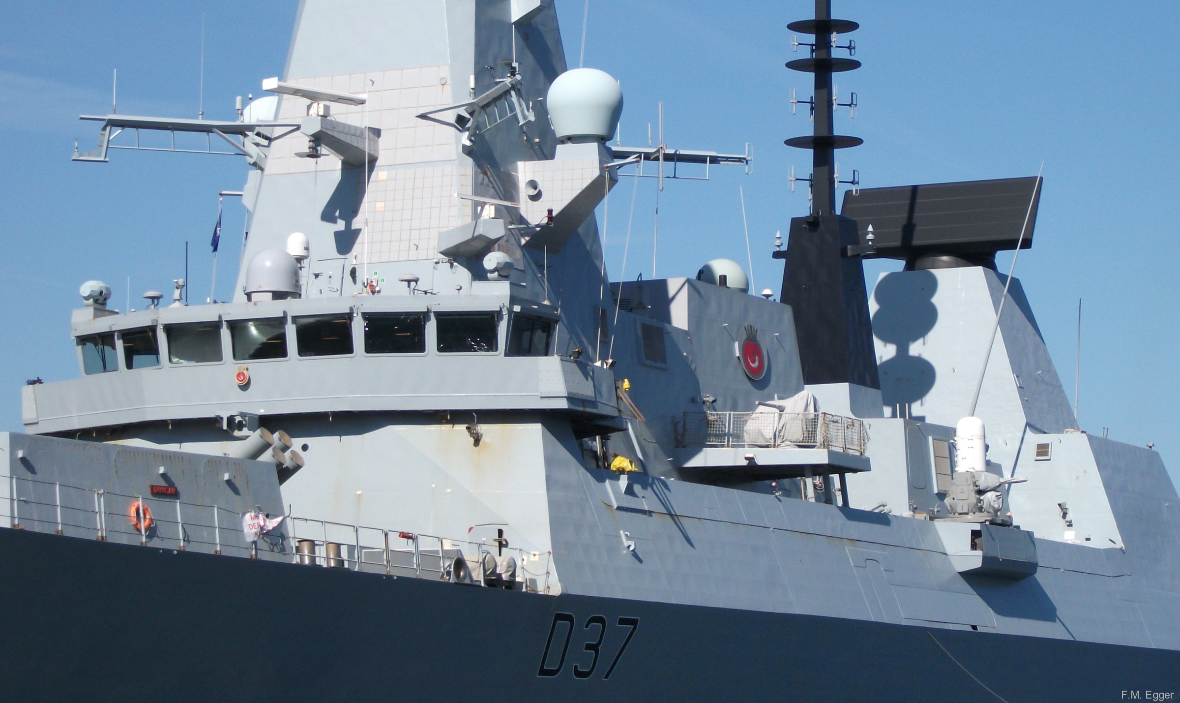 hms duncan d37 type 45 daring class guided missile destroyer royal navy nato snmg-2 trieste 07