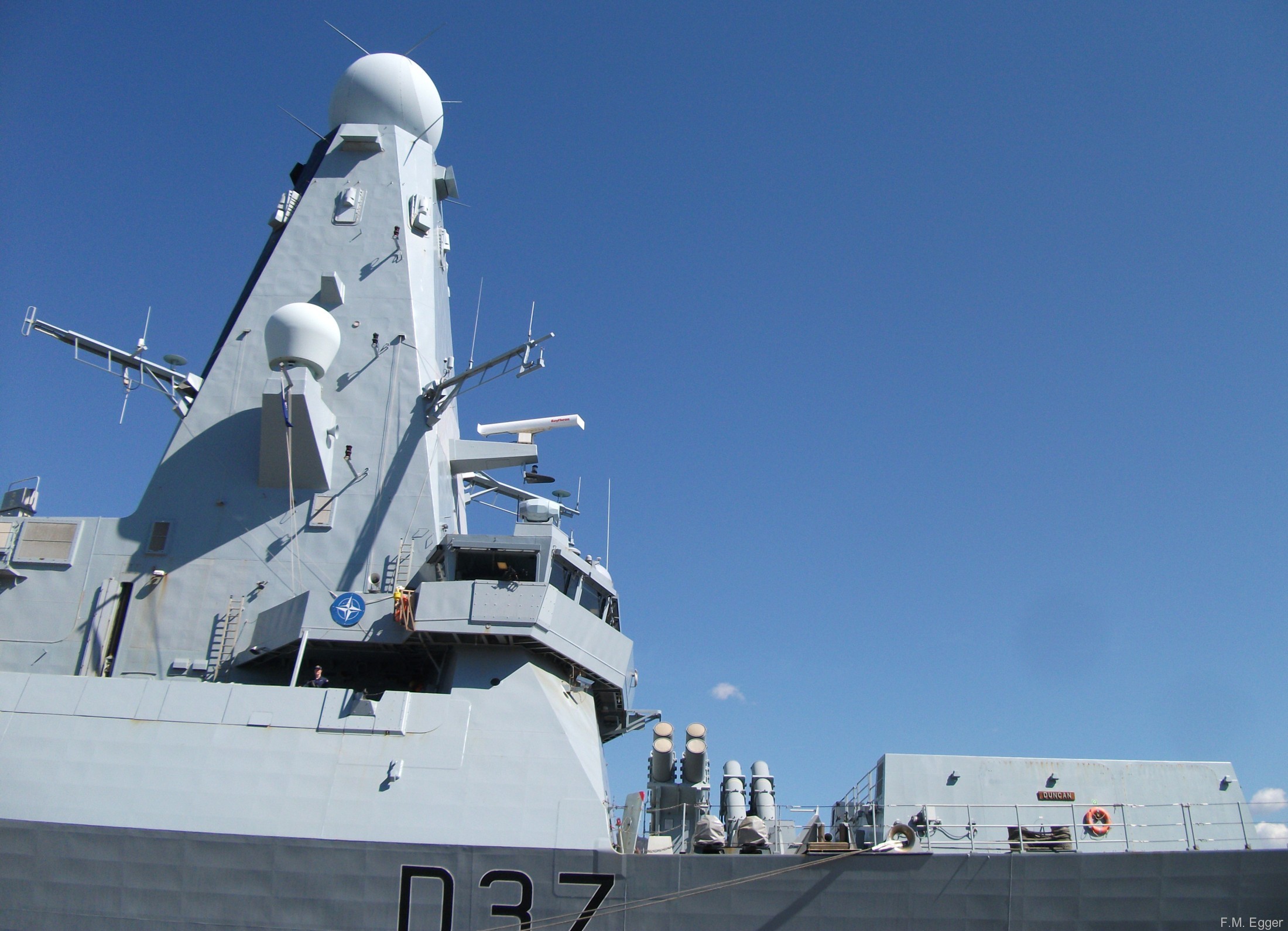 hms duncan d-37 type 45 daring class guided missile destroyer royal navy nato snmg-2 trieste 15