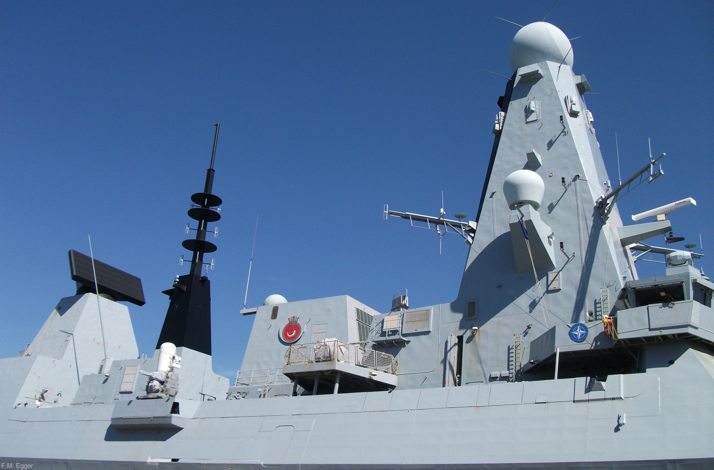 hms duncan d-37 type 45 daring class guided missile destroyer royal navy nato snmg-2 trieste 19a