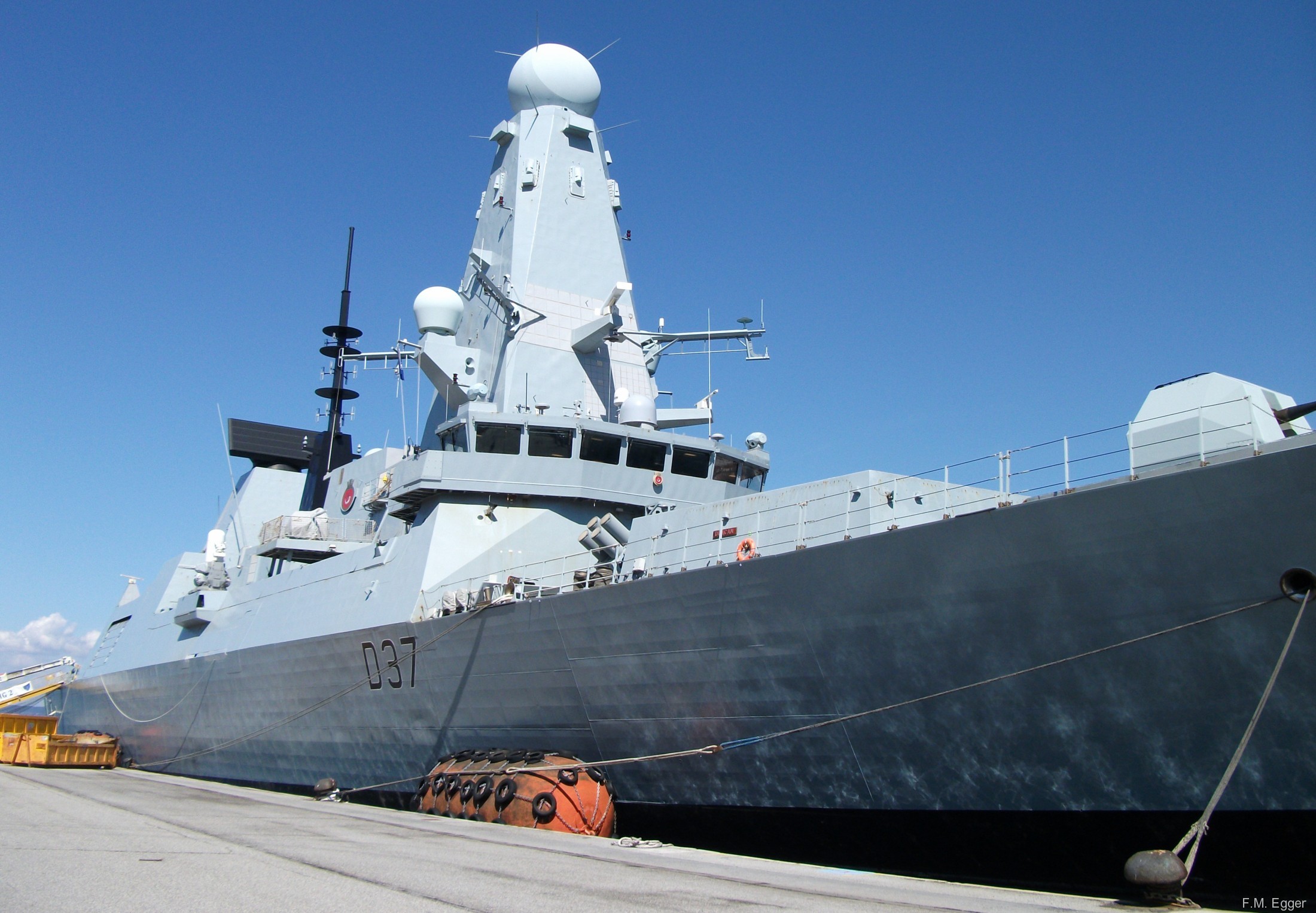 hms duncan d-37 type 45 daring class guided missile destroyer royal navy nato snmg-2 port visit trieste 32