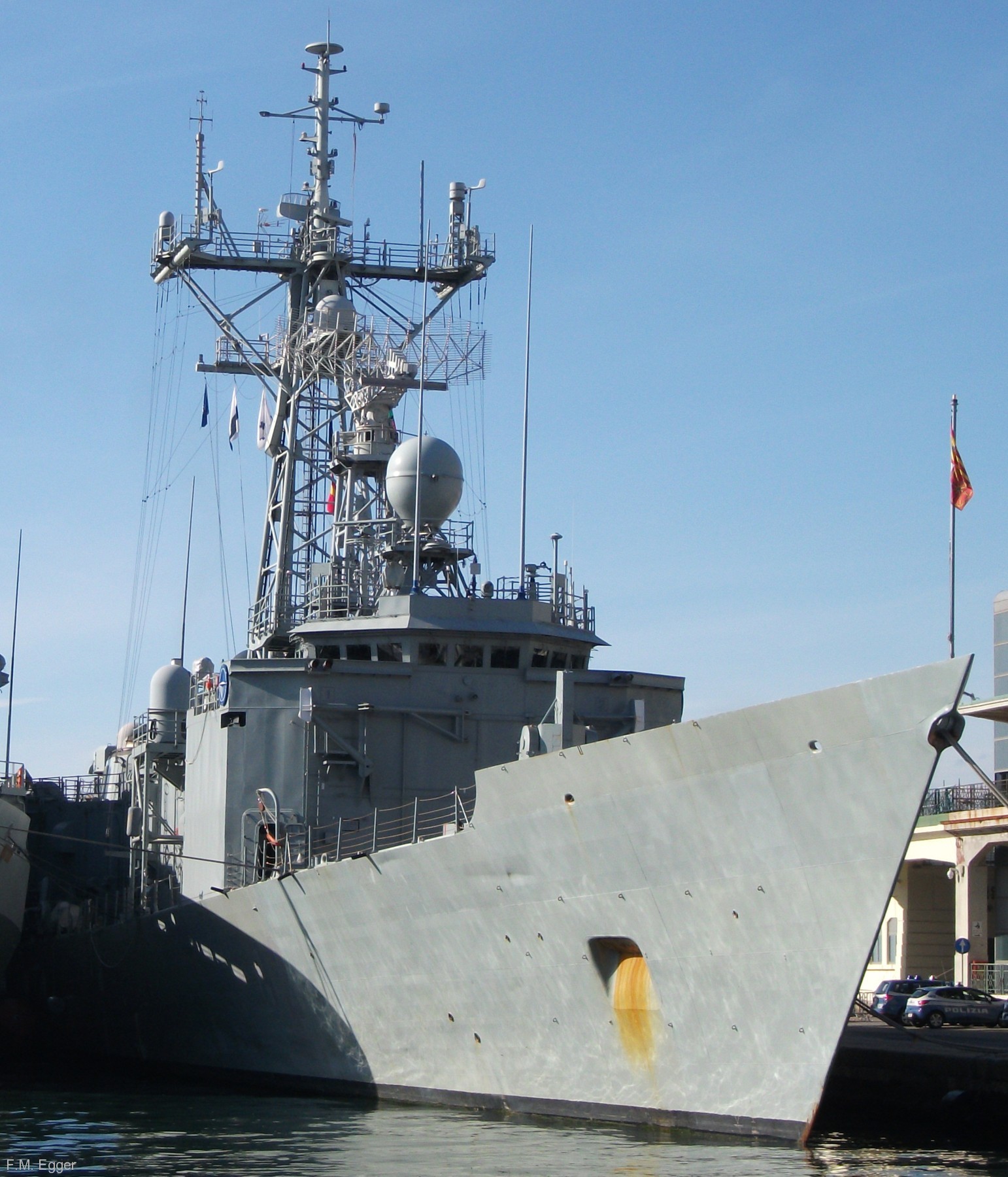 esps victoria f-82 santa maria class frigate ffg spanish navy nato snmg-2 trieste 16a