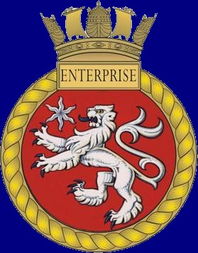 hms enterprise h88 insignia crest patch royal navy survey ship nato snmcmg-2