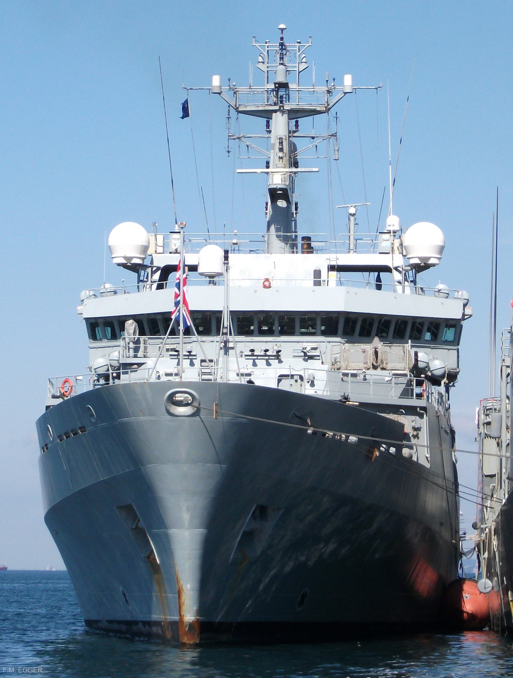 hms enterprise h-88 hydrographic oceanographic survey vessel royal navy nato snmcmg-2 trieste 06