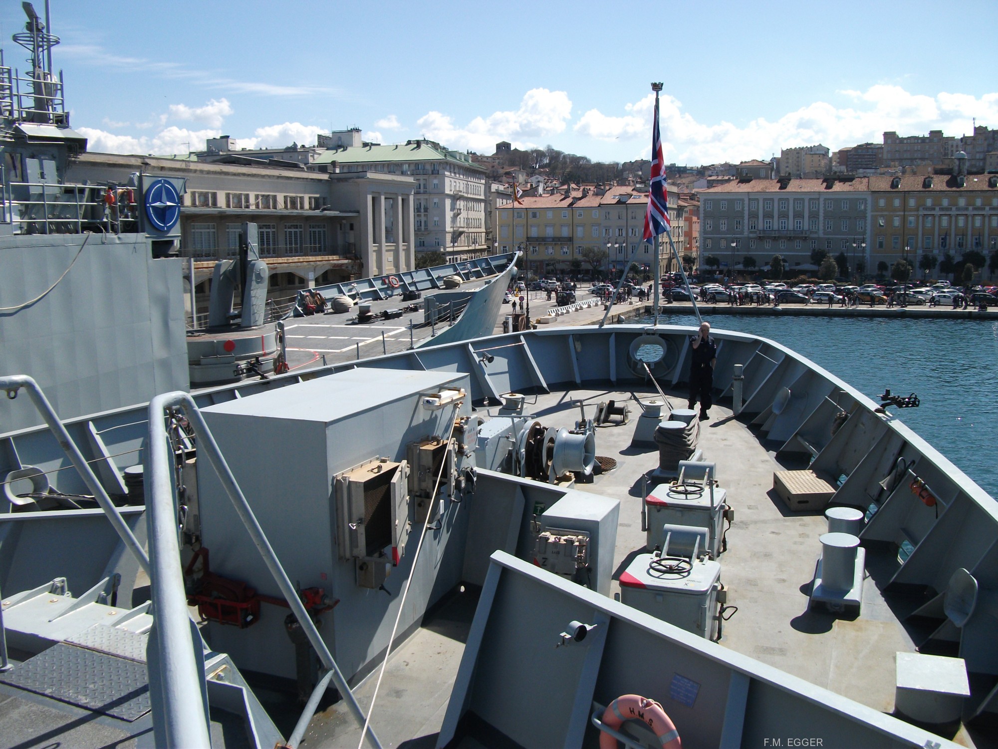 hms enterprise h-88 hydrographic oceanographic survey vessel royal navy nato snmcmg-2 trieste 23