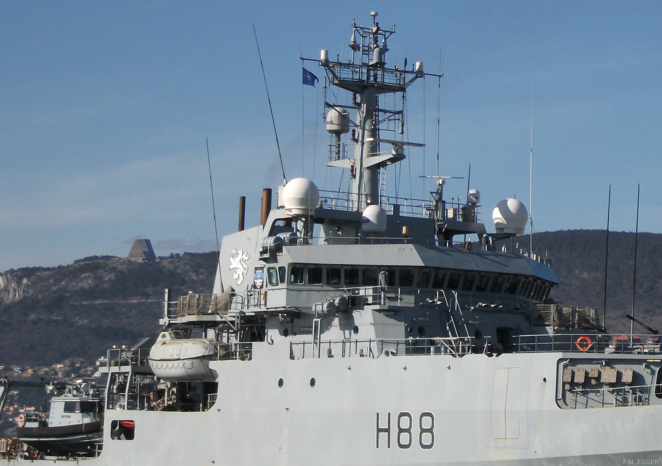 hms enterprise h-88 hydrographic oceanographic survey vessel royal navy nato snmcmg-2 trieste 31