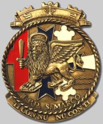 L-9893 ITS Nave San Marco LPD crest insignia plaque patch