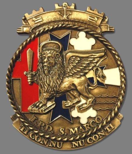 L-9893 ITS Nave San Marco crest insignia plaque patch