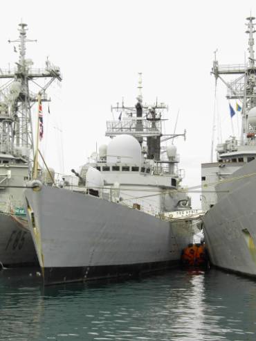 HMS Nottingham (D 91) - Standing NATO Response Force Maritime Group 2 / SNMG-2. Trieste, Italy - February 2006.