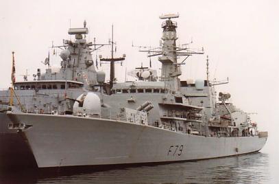 FGS Schleswig-Holstein F 216 German Navy and HMS Portland F 79 Royal Navy - NATO STANAVFORMED - Trieste, Italy - November 2003