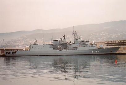 HS Psara F 454 - hellenic navy guided missile frigate FFG - NATO STANAVFORMED - Trieste, Italy - November 2003