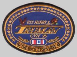 USS Harry S. Truman CVN 75 - patch crest