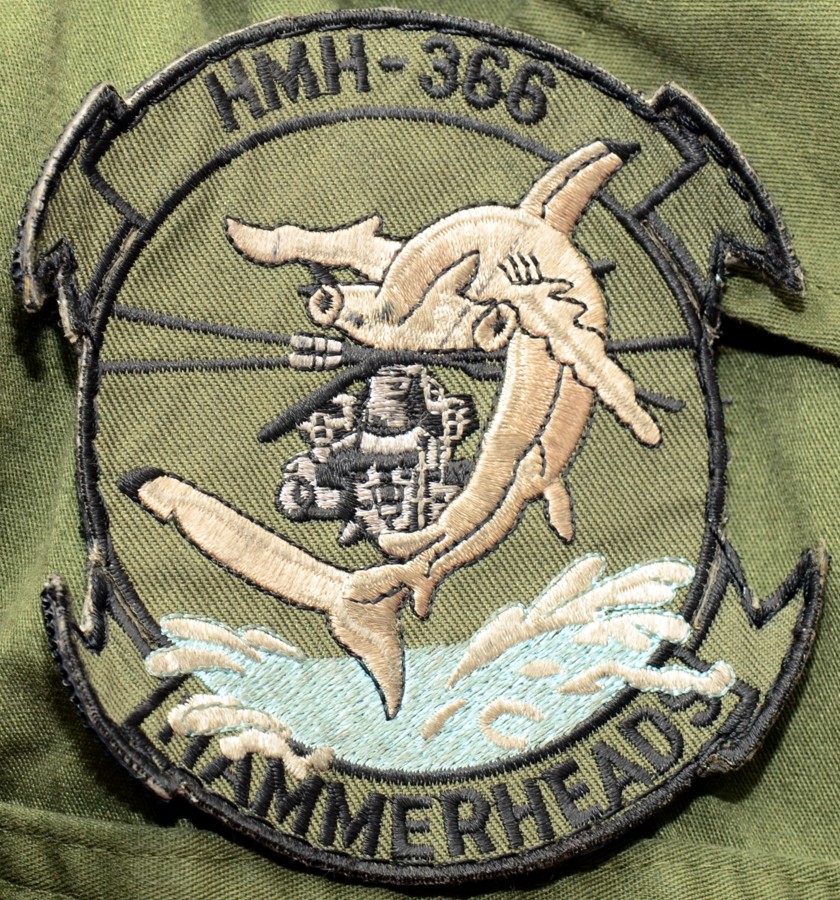 hmh-366 hammerheads insignia crest patch badge marine heavy helicopter squadron usmc sikorsky ch-53e super stallion 03p