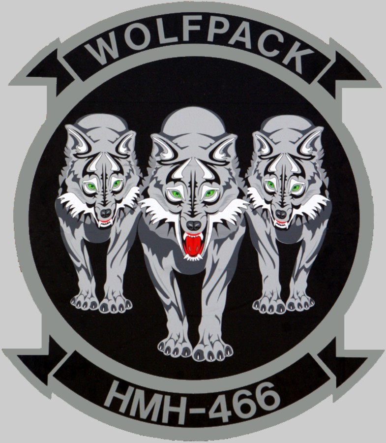 hmh-466 wolfpack insignia crest patch badge ch-53e super stallion marine heavy helicopter squadron usmc 02x