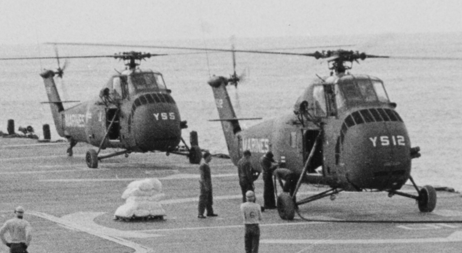 hmm-162 golden eagles marine medium helicopter squadron uh-34d seahorse usmc uss princeton lph-5 63