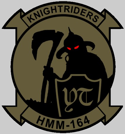 hmm-164 knightriders insignia crest patch badge marine medium helicopter squadron usmc 02i