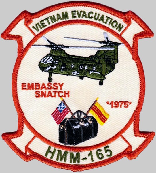 hmm-165 white knights insignia crest patch badge ch-46e sea knight marine medium helicopter squadron usmc 04p