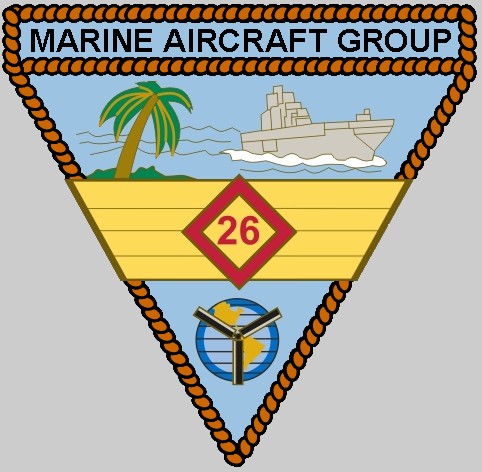 marine aircraft group mag-26 insignia crest patch badge marines usmc