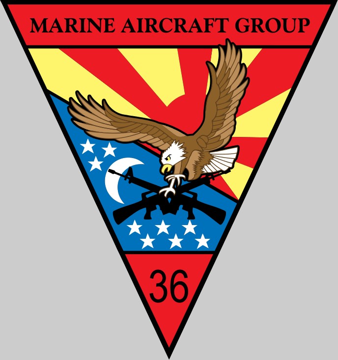 marine aircraft group mag-36 insignia crest patch badge usmc