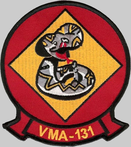 vma-131 diamondbacks insignia crest patch badge usmc