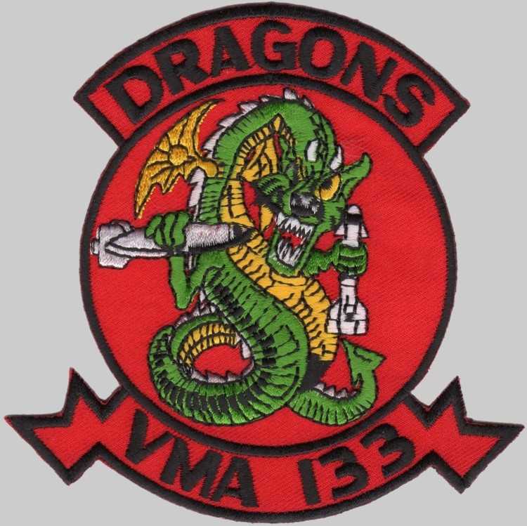 vma-133 dragons insignia crest patch badge usmc attack squadron