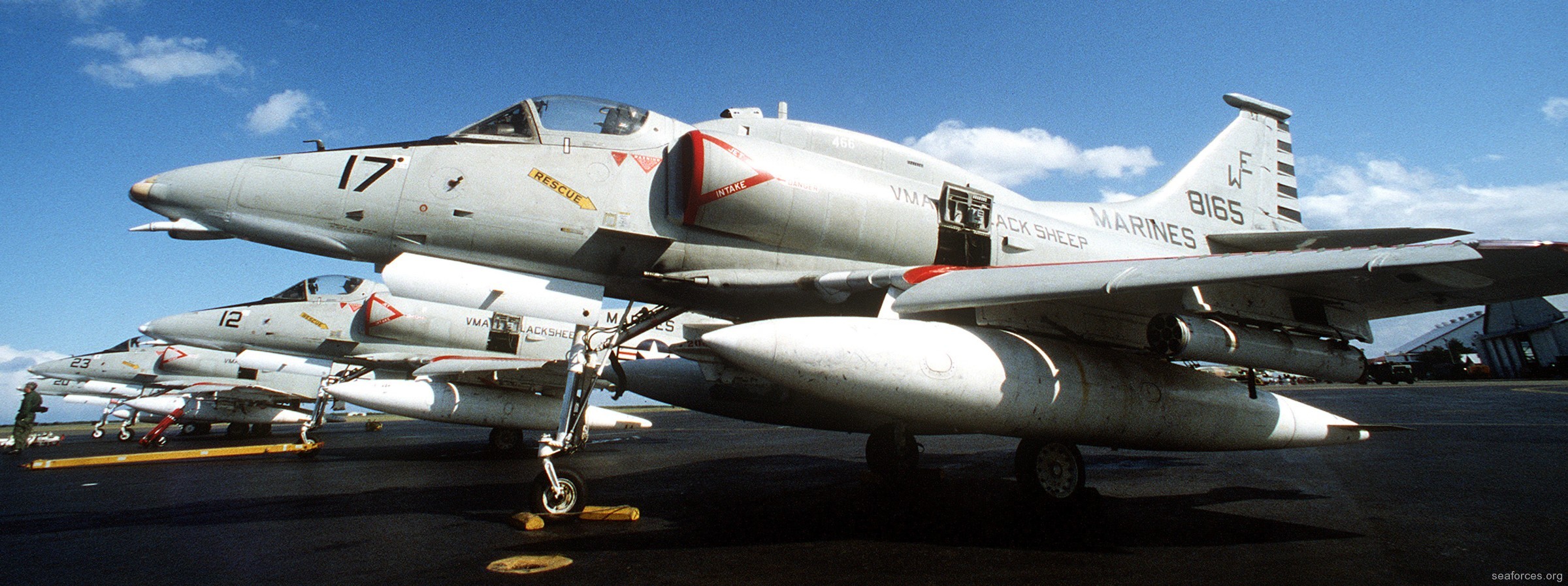 vma-214 blacksheep a-4ej skyhawk marine attack squadron usmc 37 cope north 1980