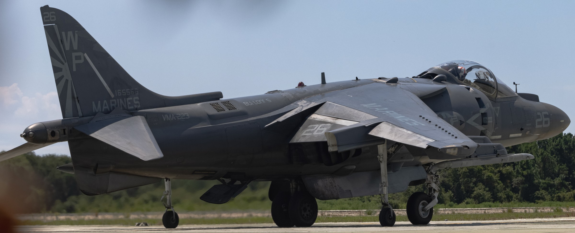 vma-223 bulldogs marine attack squadron av-8b harrier auxilary landing field bogue 100