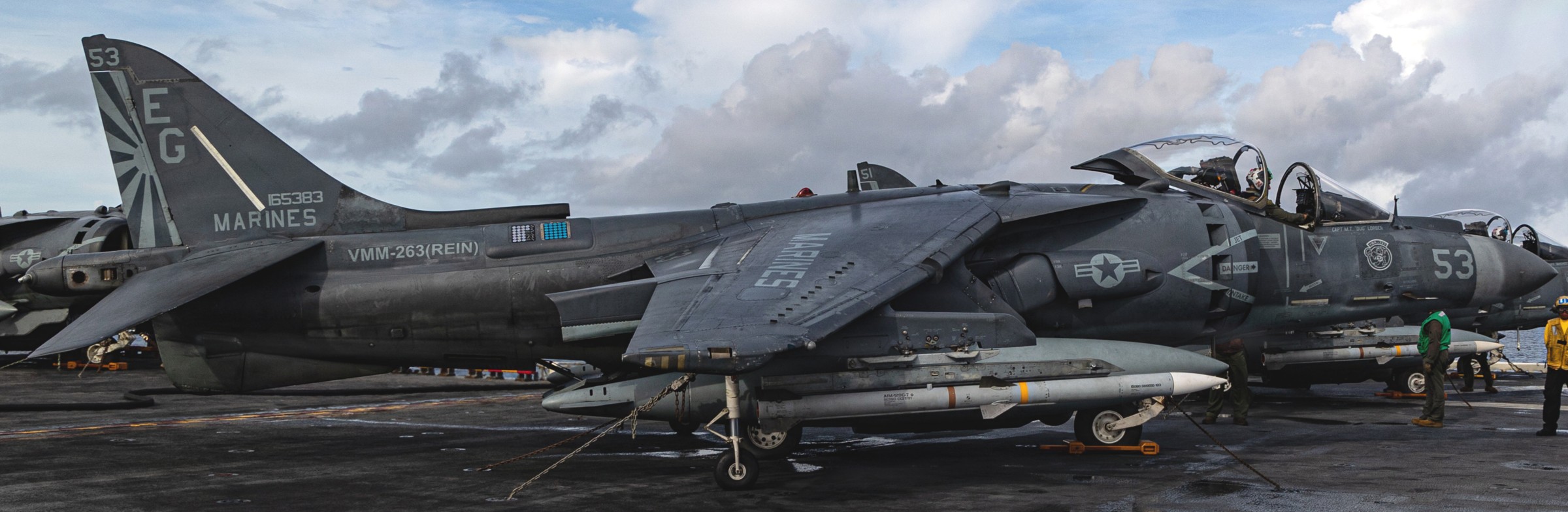 vma-223 bulldogs marine attack squadron av-8b harrier aim-120 amraam missile 155