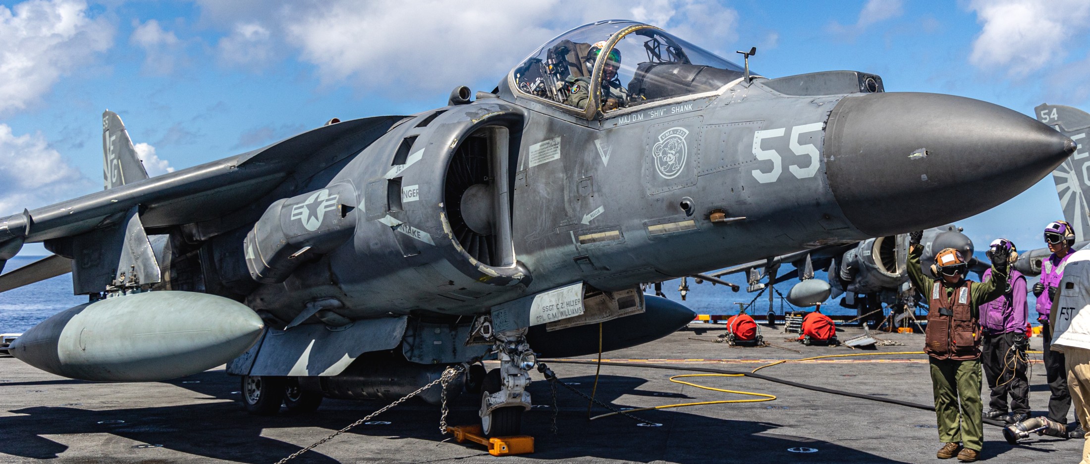 vma-223 bulldogs marine attack squadron av-8b harrier uss iwo jima lhd-7 163