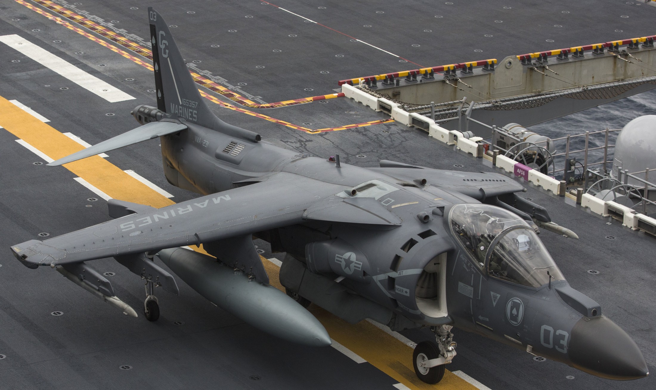 vma-231 ace of spades marine attack squadron av-8b harrier uss bonhomme richard lhd-6 126
