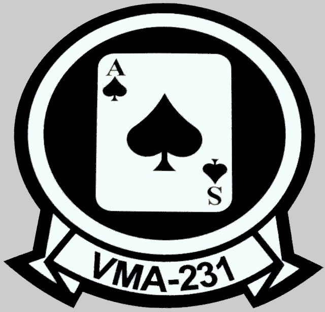vma-231 ace of spades insignia crest patch badge marine attack squadron usmc