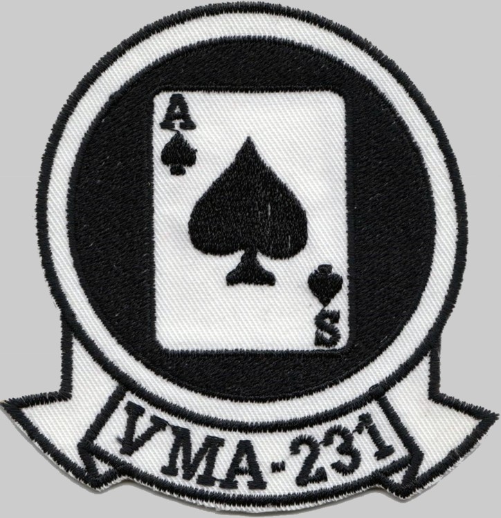 vma-231 ace of spades insignia crest patch badge marine attack squadron av-8b harrier usmc 02pa