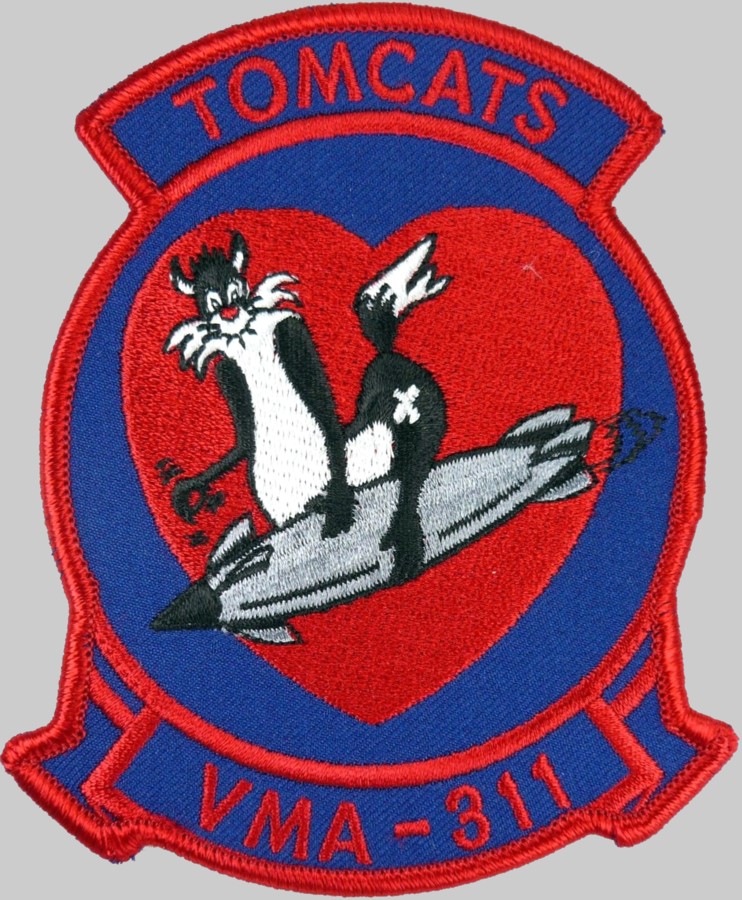 vma-311 tomcats patch insignia crest usmc marine attack squadron harrier