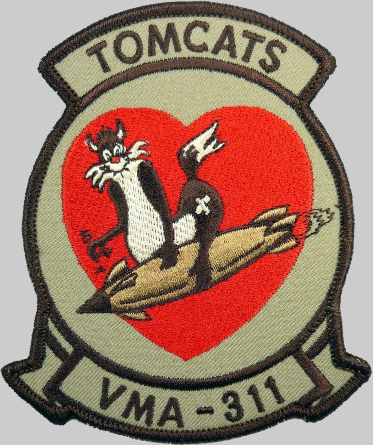 marine attack squadron vma-311 tomcats patch insignia crest badge usmc marines