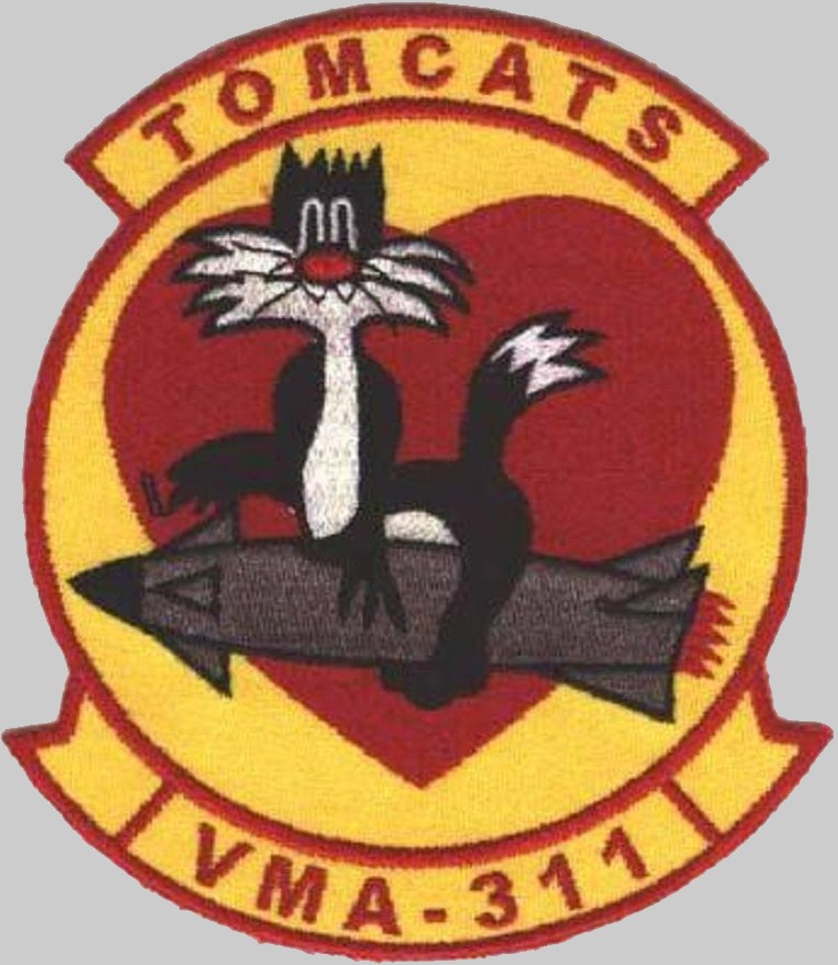 vma-311 tomcats insignia crest patch badge marine attack squadron usmc av-8b harrier 04x