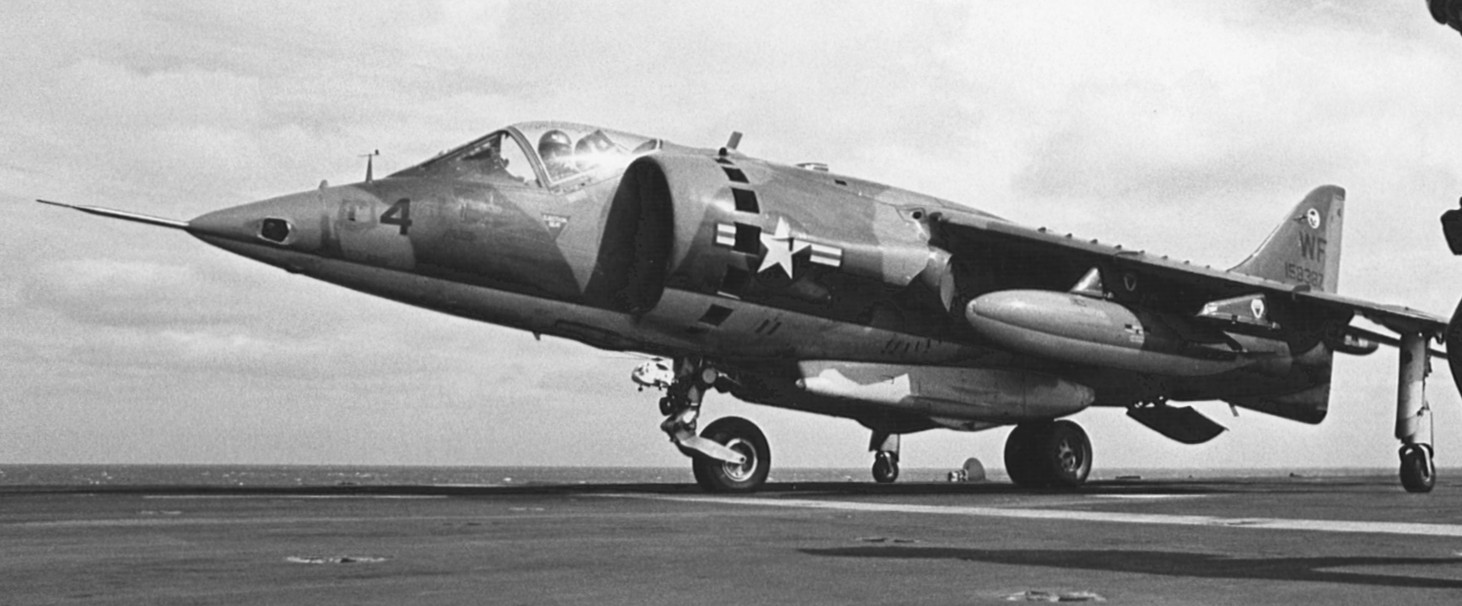 vma-513 flying nightmares av-8a harrier uss guam lph-9 1972