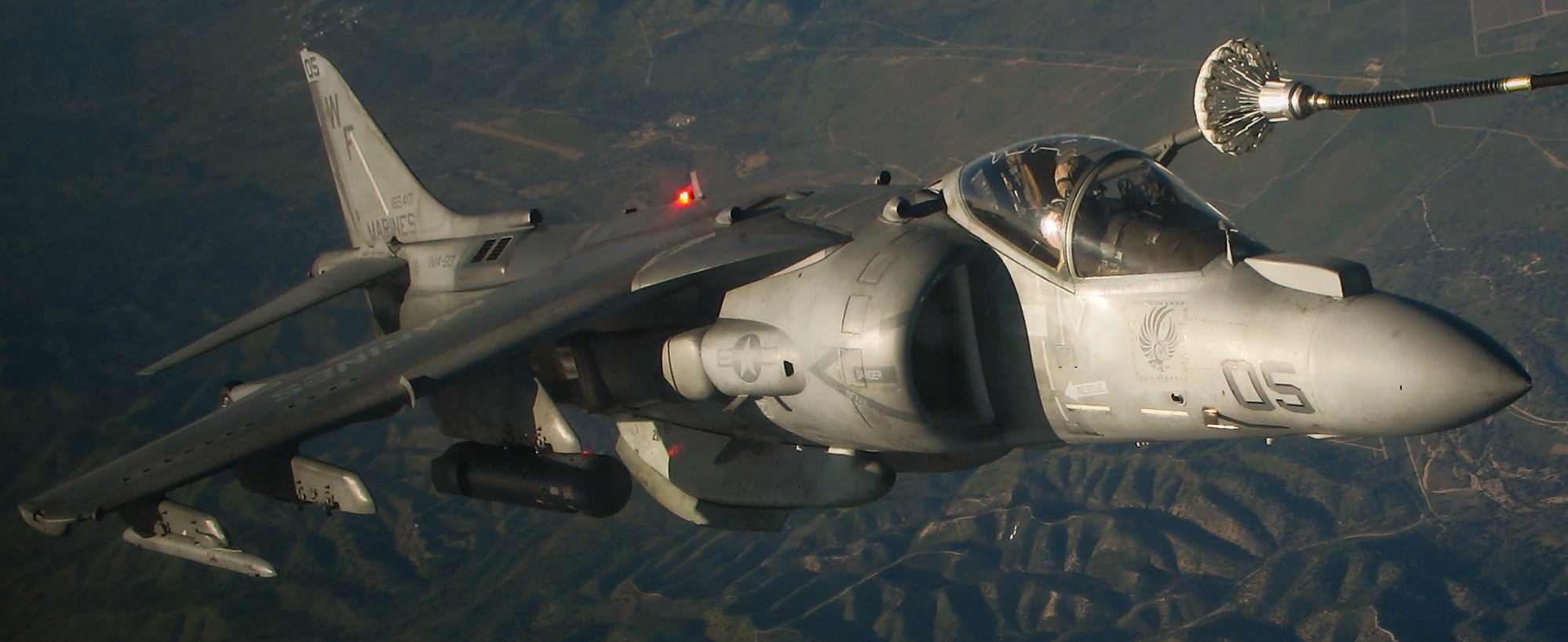 vma-513 flying nightmares av-8b harrier inflight refueling