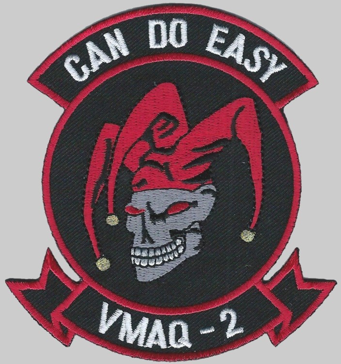 vmaq-2 death jesters insignia crest patch badge marine tactical electronic warfare squadron usmc 06