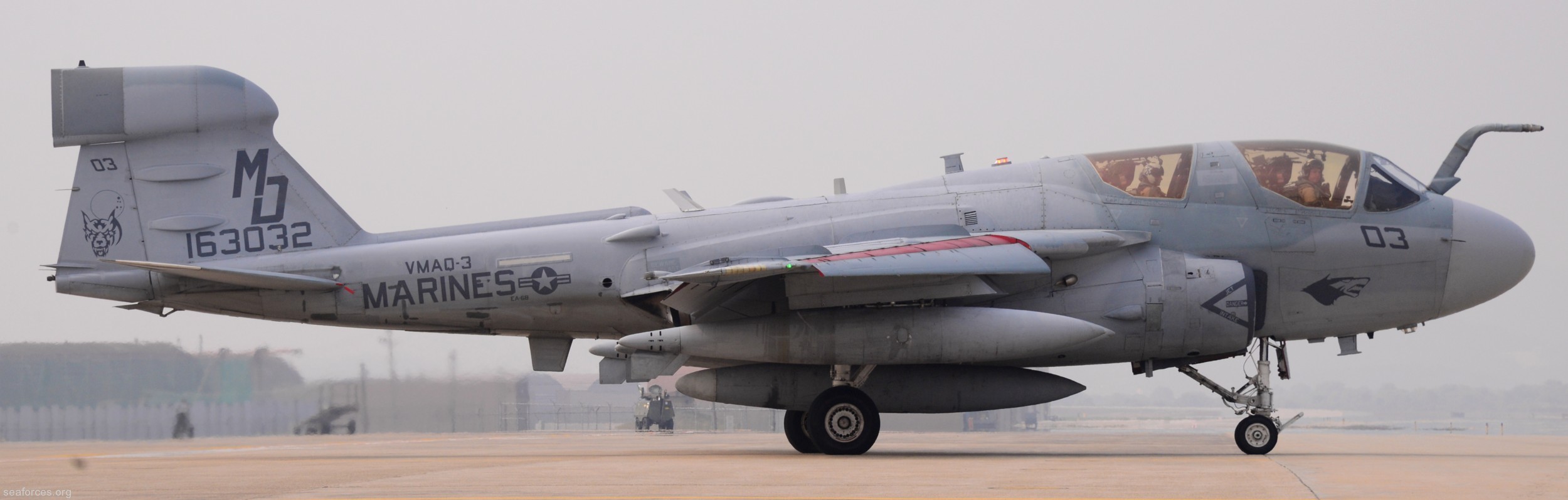 vmaq-3 moon dogs ea-6b prowler marine tactical electronic warfare squadron usmc 41 osan airbase korea