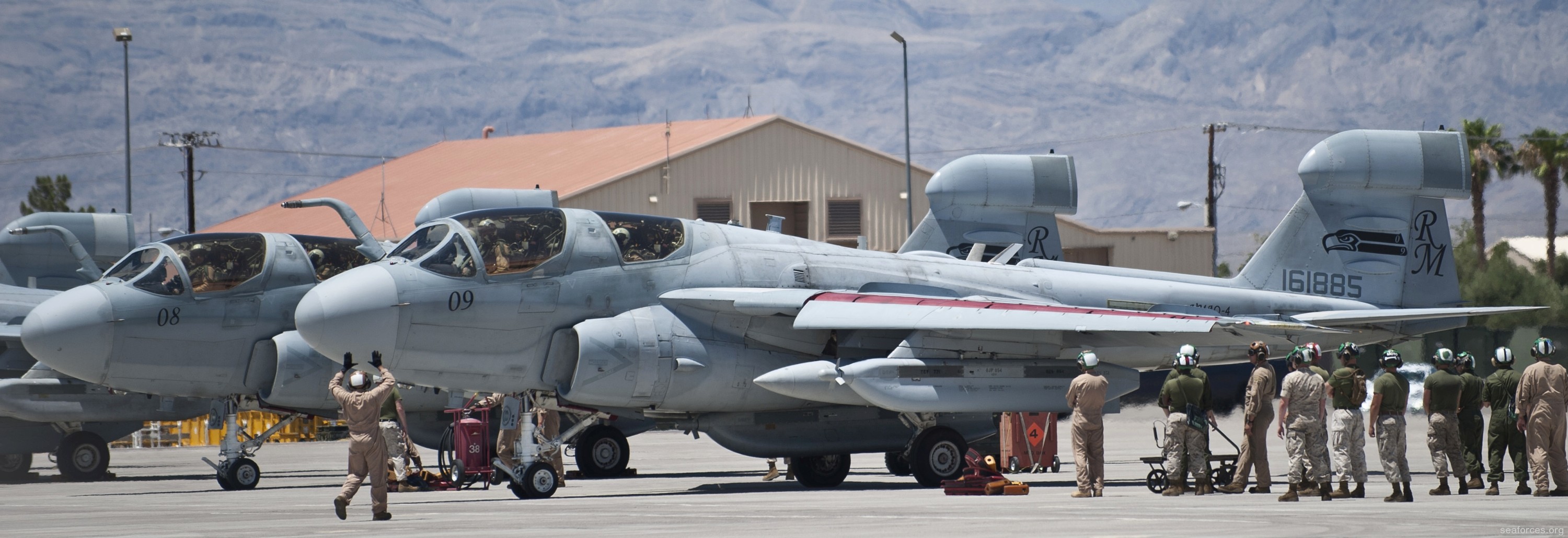 vmaq-4 seahawks ea-6b prowler marine tactical electronic warfare squadron usmc 46 nellis afb nevada