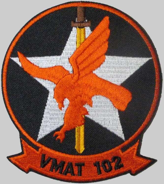 vmat-102 skyhawks insignia crest patch badge marine attack training squadron usmc