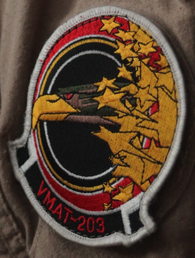 vmat-203 hawks marine attack training squadron insignia crest patch badge usmc 03p