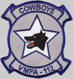 vmfa-112 cowboys insignia crest patch badge marine fighter attack squadron usmc f/a-18c hornet 02p